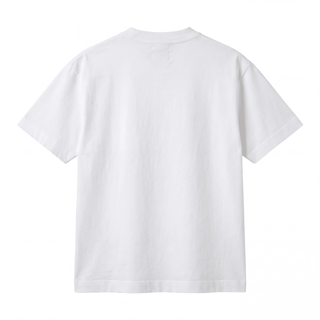 Camiseta blanca oversize de algodón - vista trasera