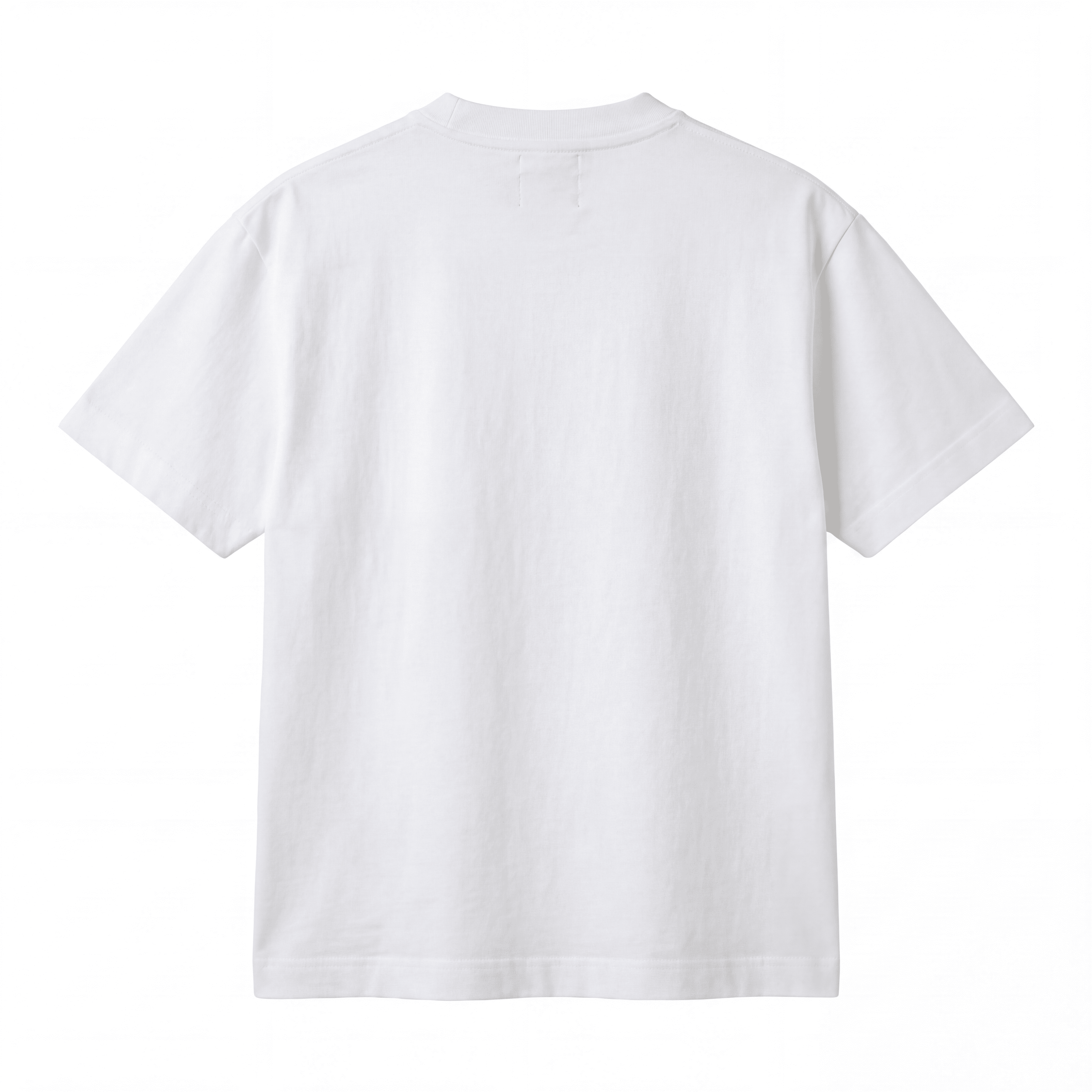 Camiseta blanca oversize de algodón - vista trasera
